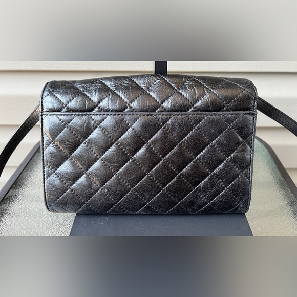 Michael Kors Leather Susannah Lock Clutch Crossbody Black - Picture 9 of 14